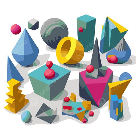 3d Geometric Shapes Clip Art