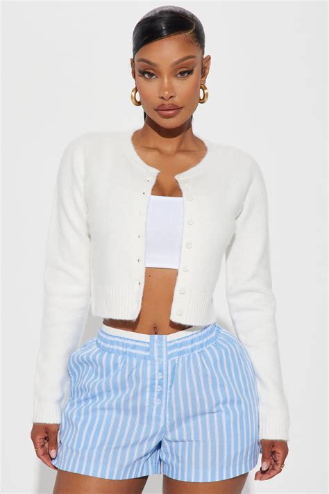 Sweet Sensation Cropped Cardigan - White | Fashion Nova