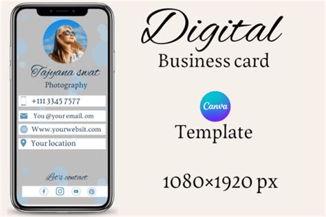 Digital Business Card Template 的图像结果