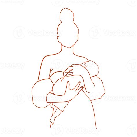 Mother Holding Baby Drawing 19782696 PNG