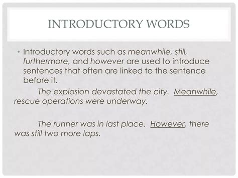 Commas after introductory material | PPTX