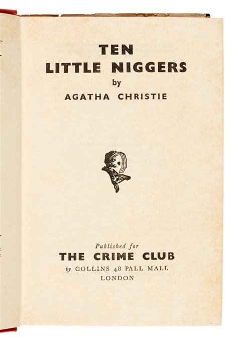 Agatha Christie | Ten Little Niggers, 1939 | Detective Fiction ...