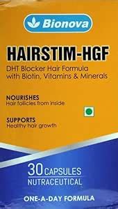 Bionova Hairstim-HGF Biotin With DHT Blocker Added Supplement For ...