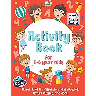 Buy Activity Book For 5-6 Year Olds: Mazes, Spot the Difference, Math ...