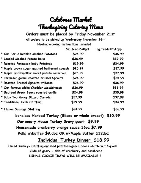 Catering | Calabrese Market & Deli