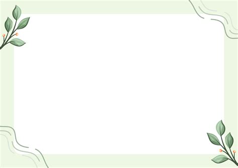 Green Aesthetic Minimalist Document Border