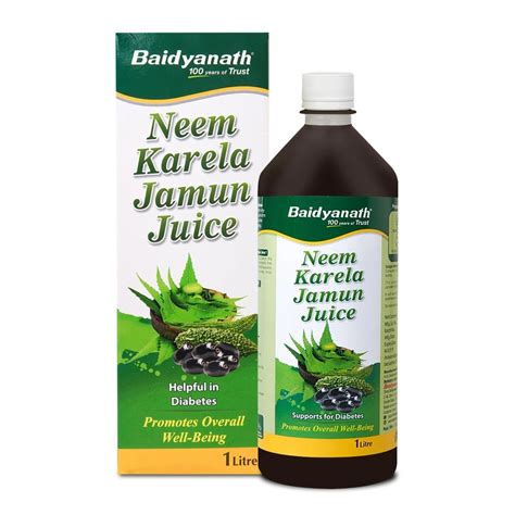 Baidyanath Neem Karela Jamun Juice -1000ml | Natural Remedy for Blood ...