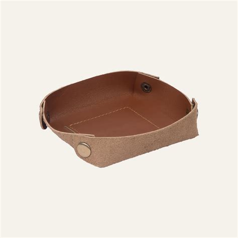 Crossover Valet Tray - Multi-functional Leather Storage Organizer (Sma ...
