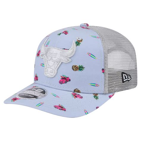 Men's New Era Light Blue/Gray Chicago Bulls Adventure Aloha Pattern ...