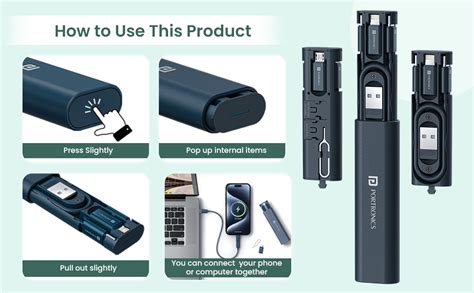 Portronics Snapcase 3 60W Multifunctional Fast Charging Data Cable Kit ...