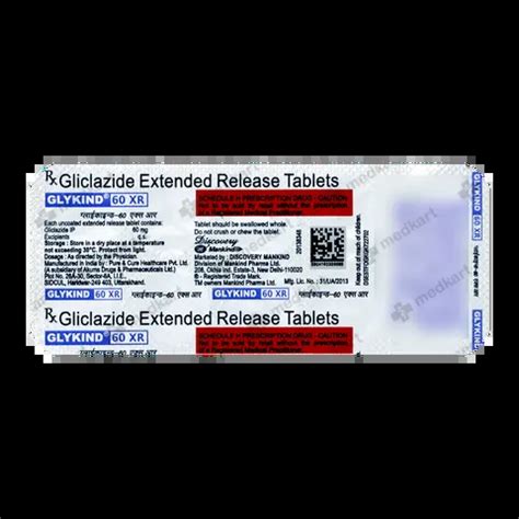 GLYKIND XR 60MG TABLET 10'S Price, Uses, Side Effects & Substitutes ...