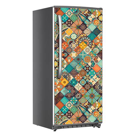 Indian Art In Box Pattern Self Adhesive Sticker For Refrigerator ...