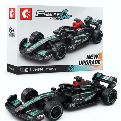 MICROMINI F1 Black Racing Car Building Blocks for Kids | 256 PCS STEM ...