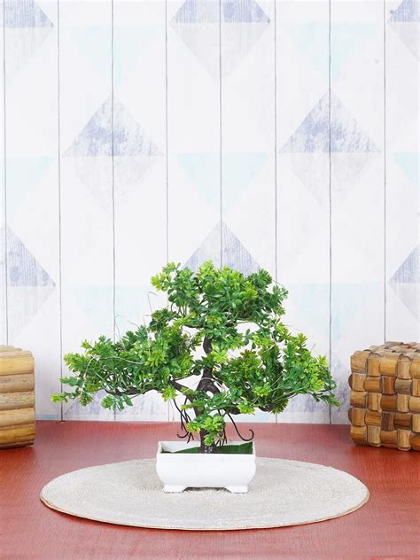 Buy Dekorly Artificial Plant with Lights and White Pot | Fake Mini ...