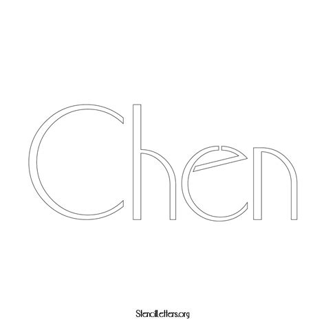 Chen Free Printable Family Name Stencils with 6 Unique Typography and ...