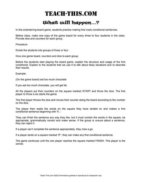 Image result for First Conditional Story