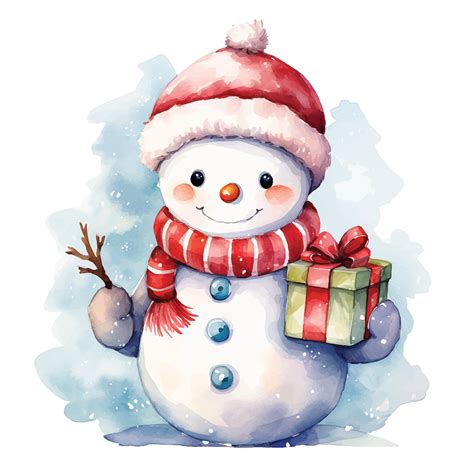 Christmas Snowman Drawing