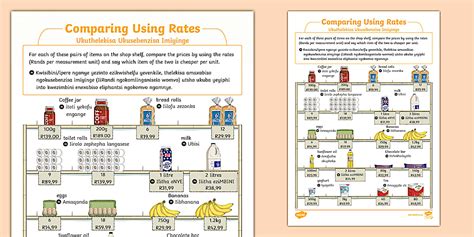 Comparing Using Rates IsiXhosa