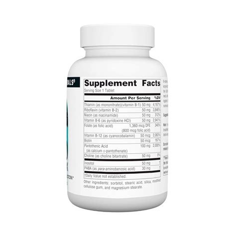 Source Naturals, B-50 Complex, 50 Mg, 100 Tablets – Maple Herbs