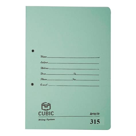 Cubic Fullscape Spring File – Model 315 | Pack of 6 Durable Multicolour ...