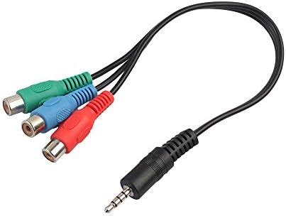 CARE CASE® 3.5mm male Plug to 3RCA Female adapter cable Video adapter ...