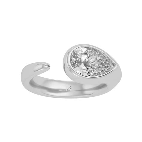 Radiant Solitaire Pear Ring In Yellow Gold 1.95 Carat