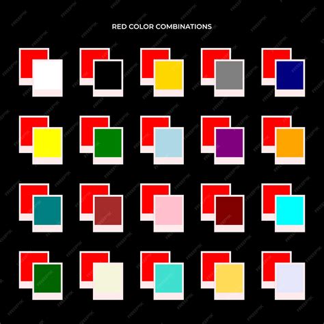 Premium Vector | Pack of best vector attractive red color combinations