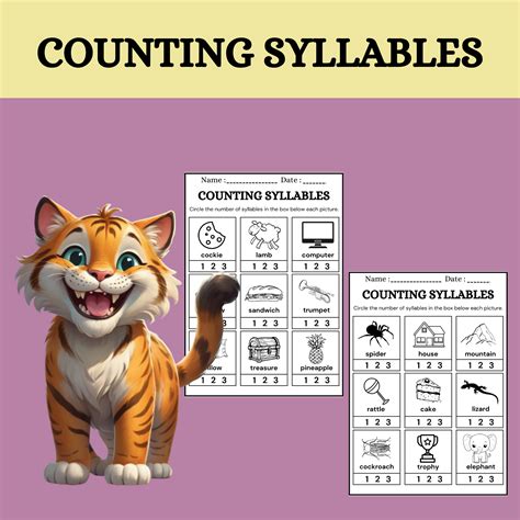 Free Count Syllables Worksheet 的图像结果