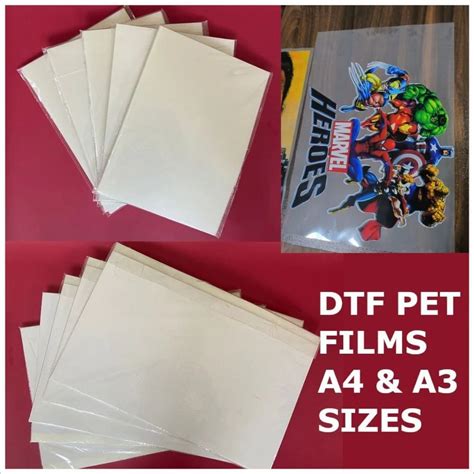 Pet Film For Printing - Dtf Transfer Film sheets A4 size and A3 sizes ...