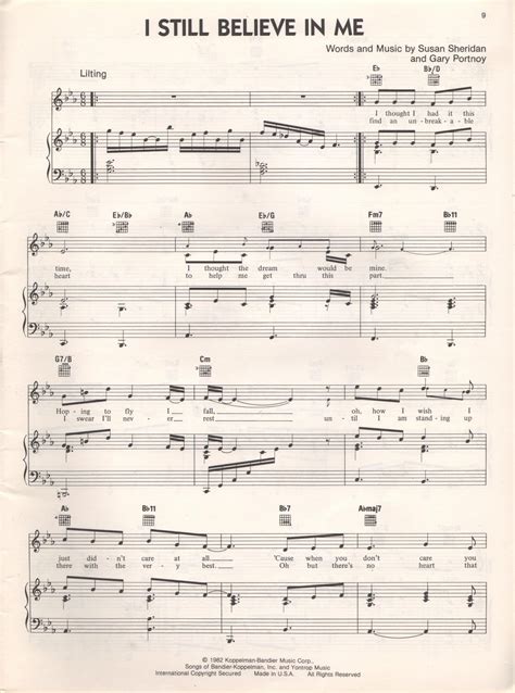 Kids From Fame Media: I Still Believe In Me - Sheet Music