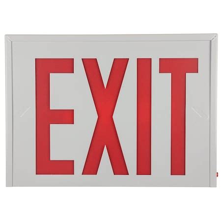 Sunlite LED Steel Exit Sign 90-Min Battery Power Back-Up 120-277V ...