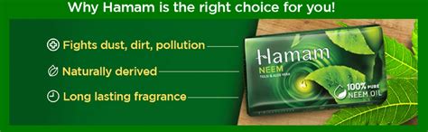 Hamam Neem Tulsi & Aloevera Soap 100 gm | 100% Pure Neem Oil | Cleanses ...