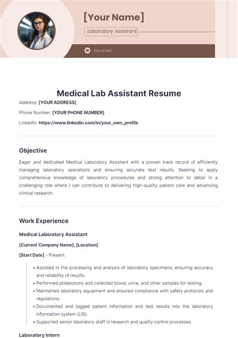 Lab Assistant Resume
