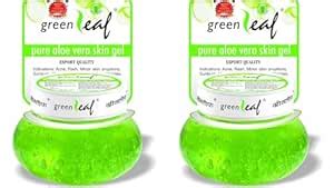 Green Leaf Pure Aloe Vera Skin Care Gel For Acne, Rash, 120g : Amazon ...