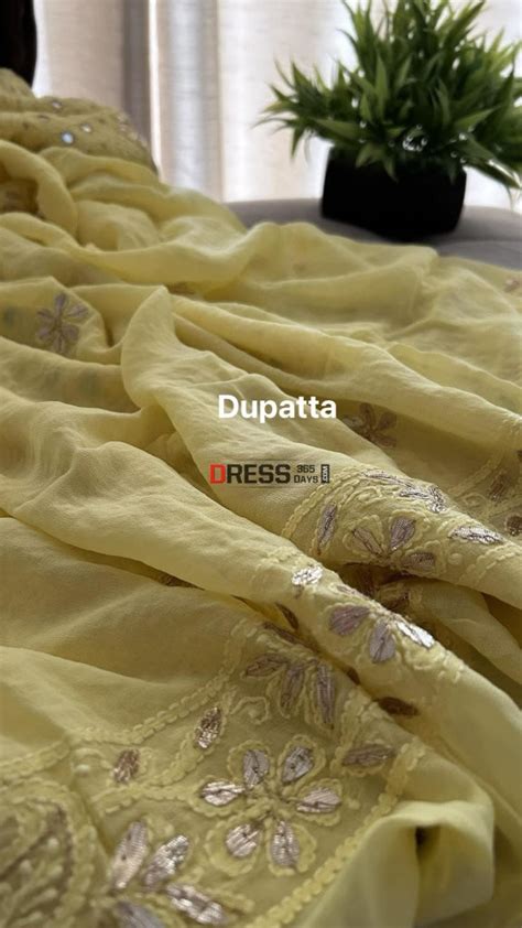 Yellow Mirror & Gota Patti Lucknowi Chikankari Suit – Dress365days