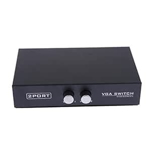 ATORSE 2 in 1 Out 2 Ports VGA Switch Selector Box for PC TV Projector ...