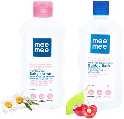 Buy MEE MEE SOFT BABY LOTION AND GENTLE BABY BUBBLE BATH (500 ML ...