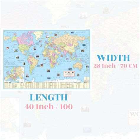 Pack of 6 Maps India Political Map + India Physical Map, World ...