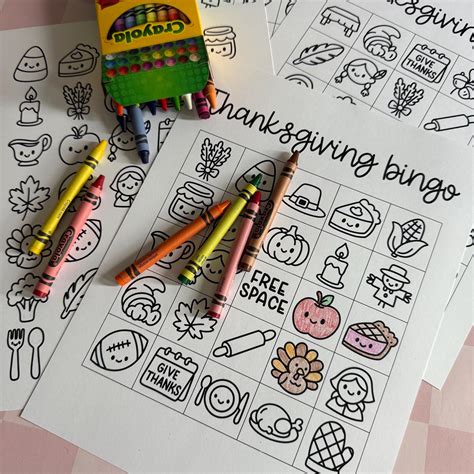 Printable Crayola Thanksgiving Bingo Boards | FREE Printable