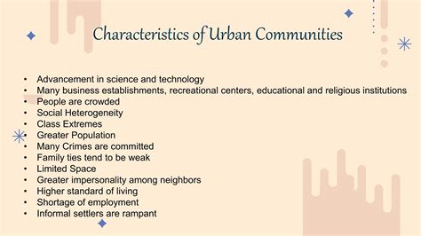 Characteristics Of Urban Community