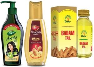 Dabur (Amla Hair Oil-550ml) (Almond Hair Oil-500ml) (Badam Tail-100ml ...