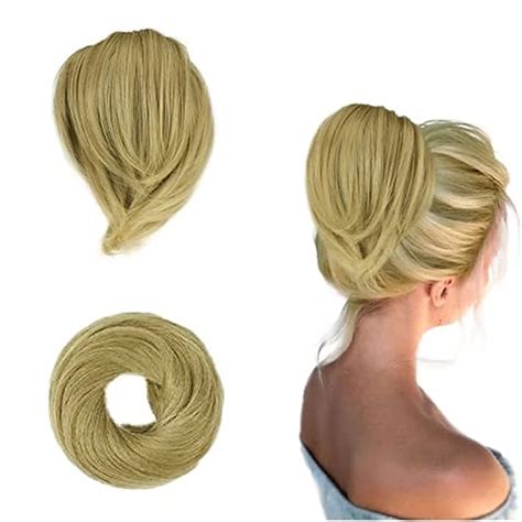 Hair Bun Ponytail Extension Straight Synthetic Hairpiece Fully Short ...