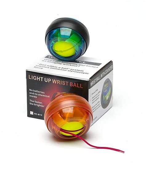 Light Up Gyro Wrist Ball Exercise Hand Wrist Arm Strengthener Executive ...