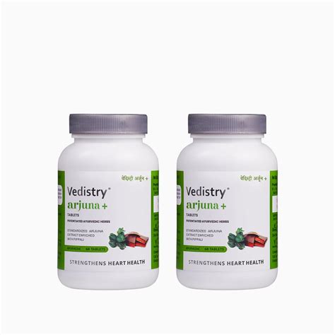 Vedistry Standardized Arjuna + Tablets for Heart | Ayurvedic | Promotes ...