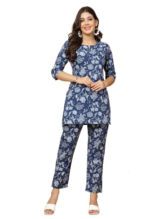 Buy Pistaa's Women's Cotton Printed Night Suit Top and Pyjama Set (X ...