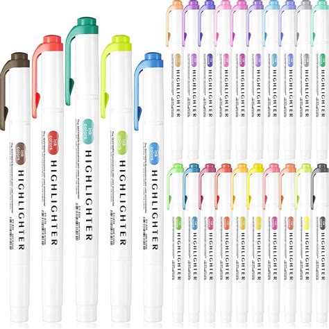 Outus 25 Color Fluorescent Highlighter with Broad and Fine India | Ubuy