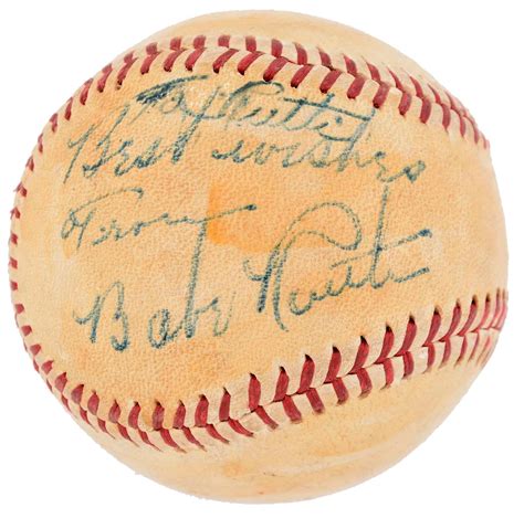 Lot Detail - BABE RUTH SINGLED SIGNED BASEBALL PENNED "TO RUTH".