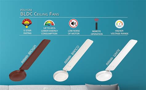 Buy Polycab Airika 1200mm BLDC Ceiling Fan with Remote | Energy ...