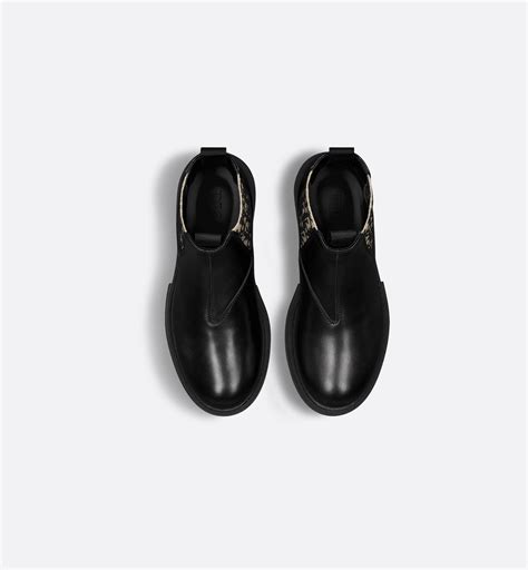 Kids' Chelsea Boot Black Polished Calfskin | DIOR