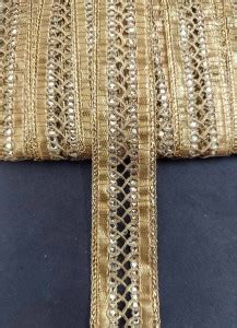 Mezin Gold-70 Zari Gota Lace Border for Bridal Saree, Dupata, Lehenga ...